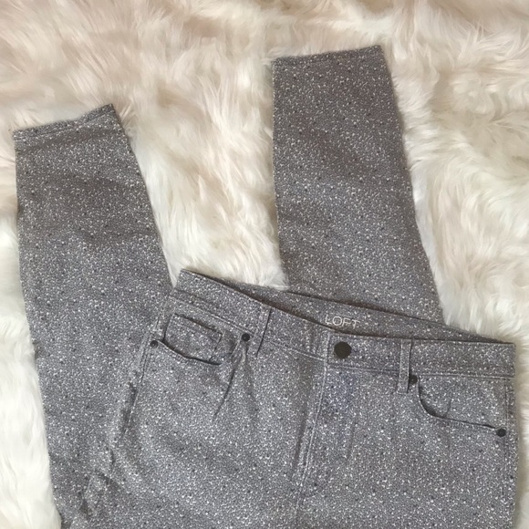 Loft Modern Skinny Print Ankle Jeans - Picture 1 of 6